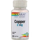 SOL COPPER 2mg 100C Vitamins & Minerals Solaray 