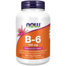 Now Foods B-6 100mg 250 Veg Capsules Vitamins & Minerals Now Foods 