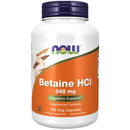 Now Foods Betaine HCL 648mg 120 Veg Capsules Specialty Health Products Now Foods 