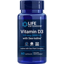 Life Extension Vitamin D3 w/Sea-Iodine 5000 IU 60 Capsules Vitamins & Minerals Life Extension 
