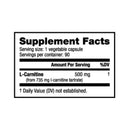 NutraBio L-Carnitine 90 Capsules Amino Acids NutraBio 
