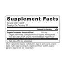 Ancient Nutrition Organic Ashwagandha 30 Tablets Herbs Ancient Nutrition 