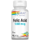 SOL FOLIC ACID 1360mcg 100C Vitamins & Minerals Solaray 