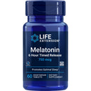 Life Extension Melatonin 6-Hour Timed Release 750mcg 60 Veg Tablets Vitamins & Minerals Life Extension 
