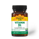 Country Life Vitamin B6 100mg 100 Tablets Vitamins & Minerals Country Life 