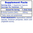 Hi Tech Pharmaceuticals N-Acetyl Cysteine 600mg 100ct Specialty Health Products Hi-Tech Pharmaceuticals 